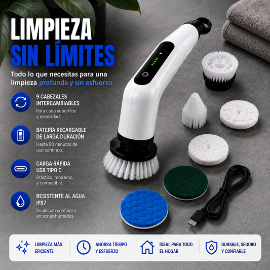 CleanMax Cepillo Eléctrico 9en1