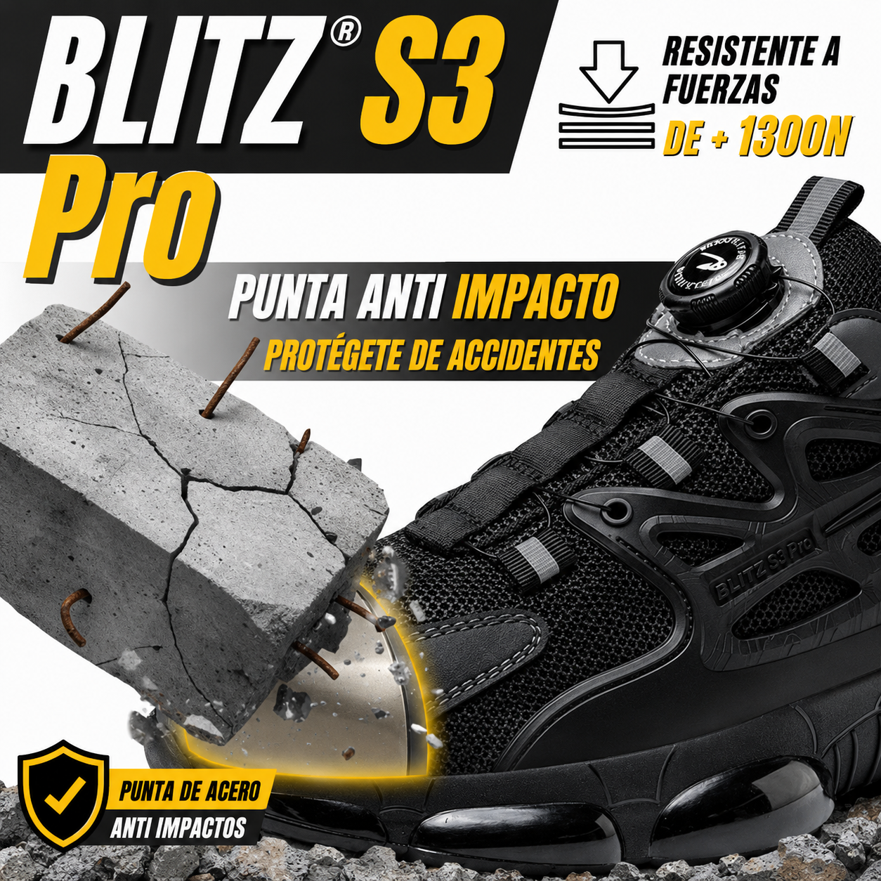 BLITZ® S3 Pro: Zapatos de Seguridad con Estilo y Protección Total