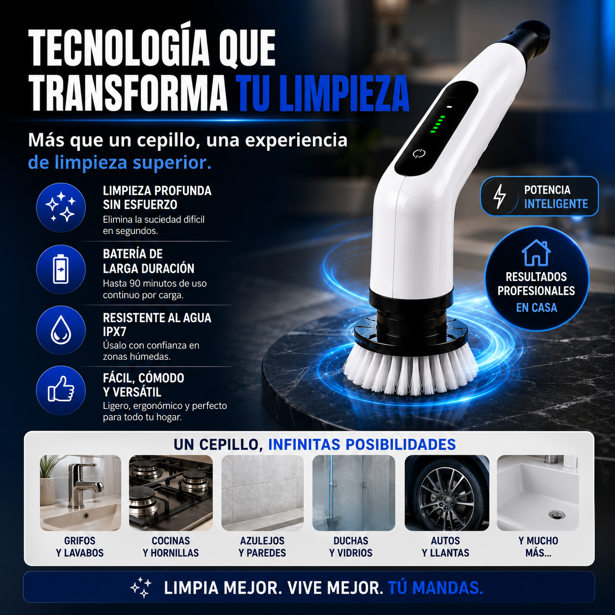 CleanMax Cepillo Eléctrico 9en1